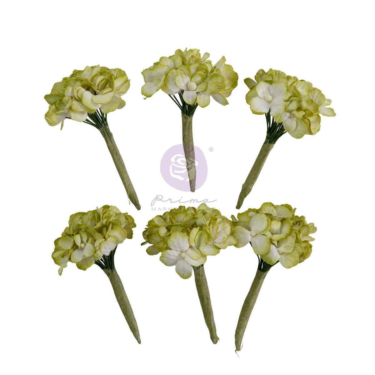 Homegrown Collection Flowers - Garden Hydrangea Mist, 5 pcs | Three Girls Tale | Prima Marketing Inc