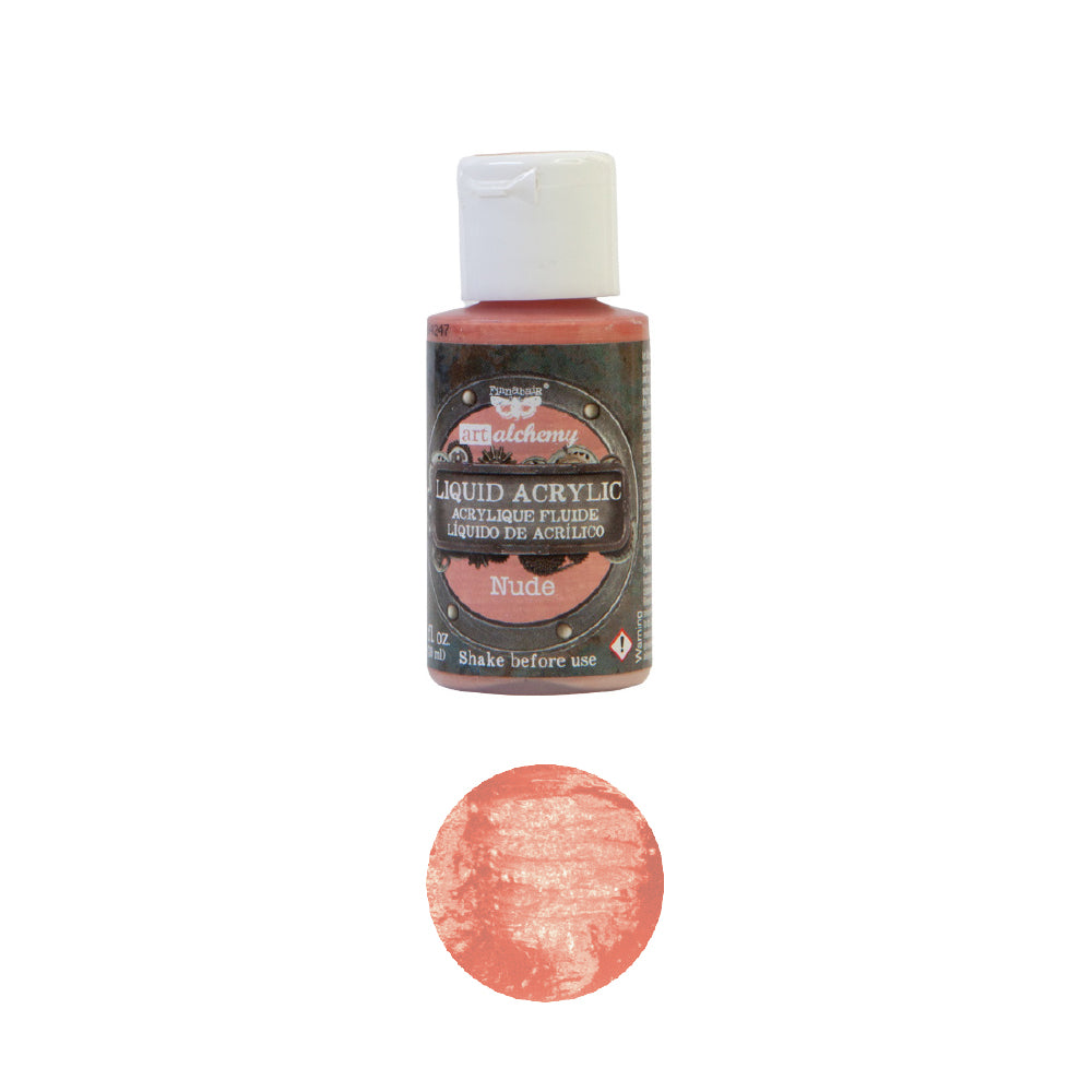 Liquid Acrylic Paint - Nude | Finnabair | 1 bottle, 30ml | Redesign with Prima