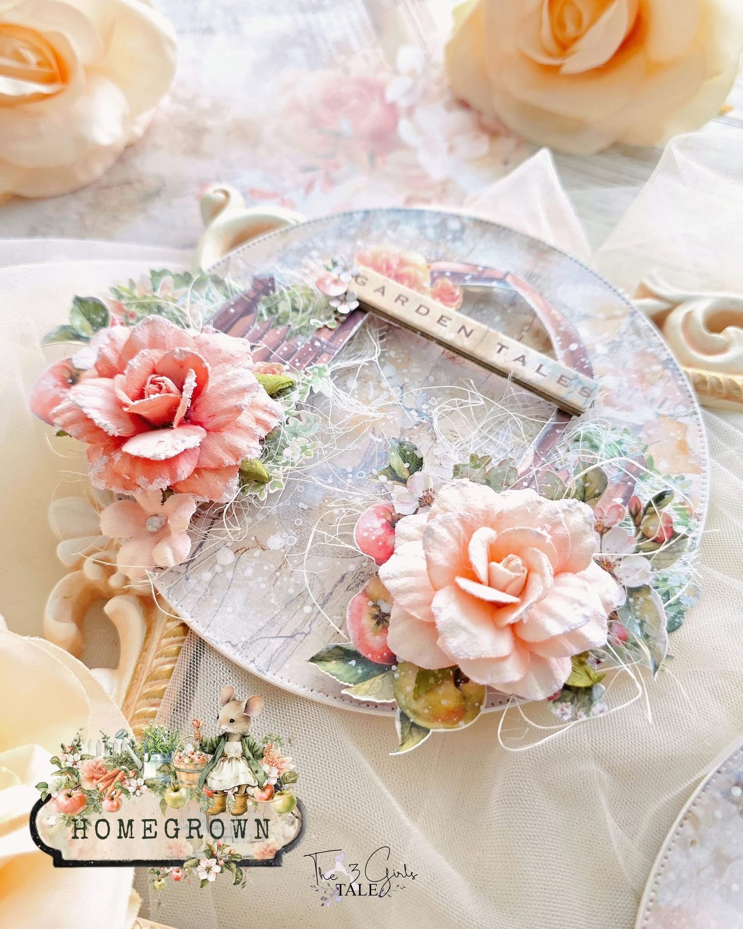 Homegrown Collection Flowers - Blush Harvest, 10 pcs | Three Girls Tale | Prima Marketing Inc
