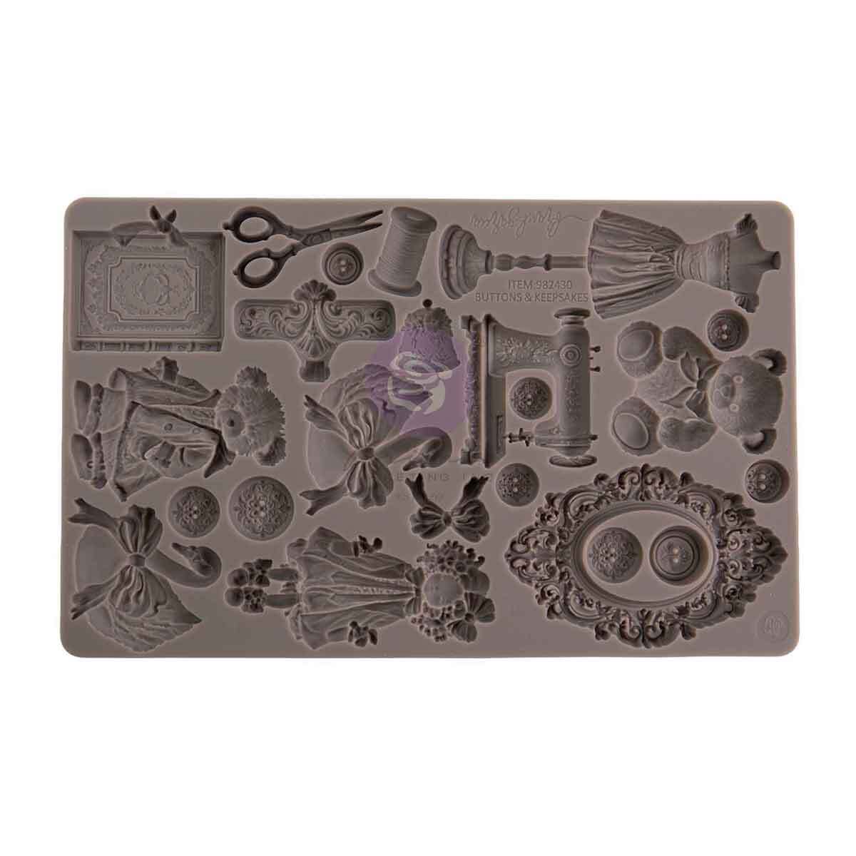 Buttons & Keepsakes Decor Mould® | 5” x 8” | Frank Garcia | Prima Marketing Inc