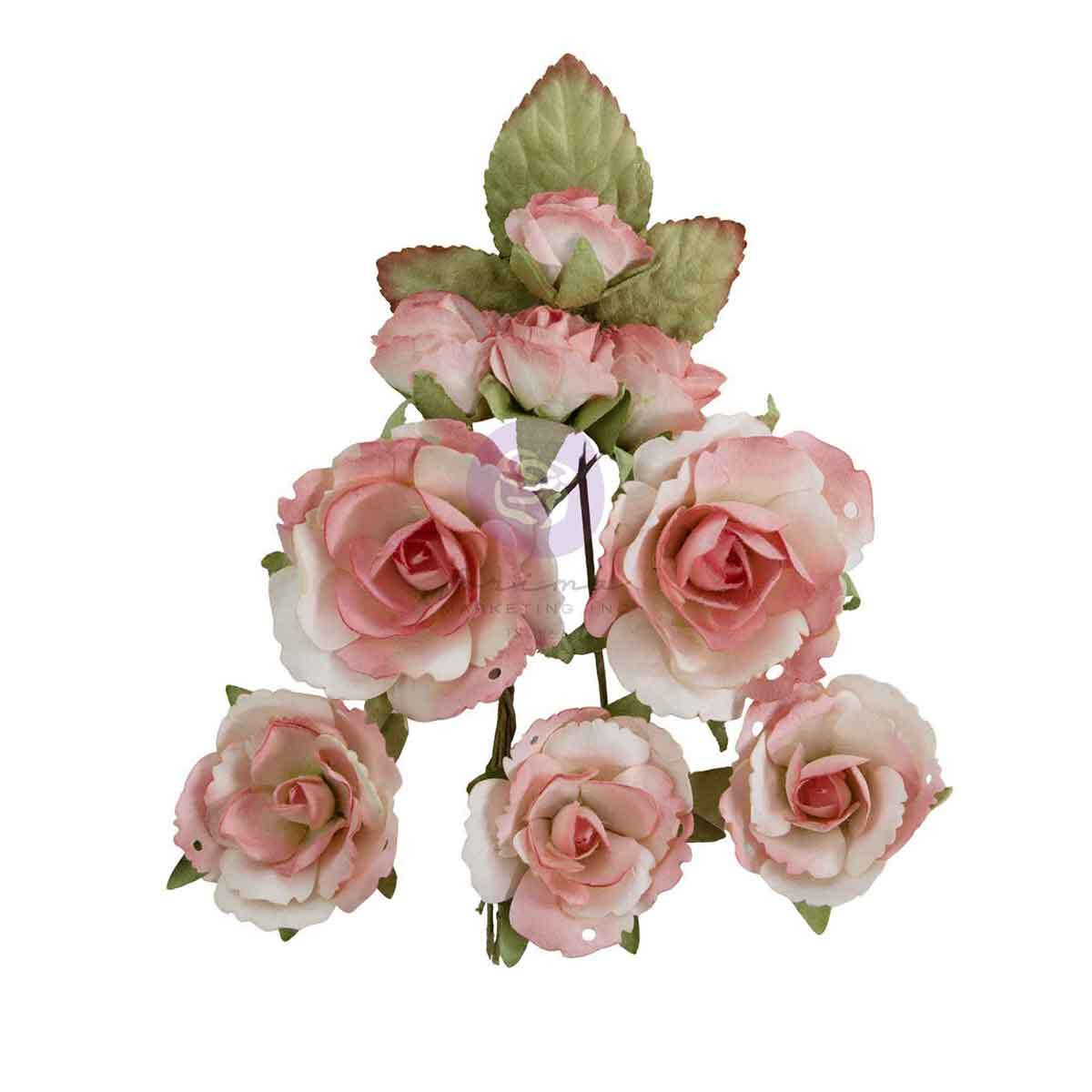 Homegrown Collection Flowers - Garden Rose Blush, 10 pcs | Three Girls Tale | Prima Marketing Inc