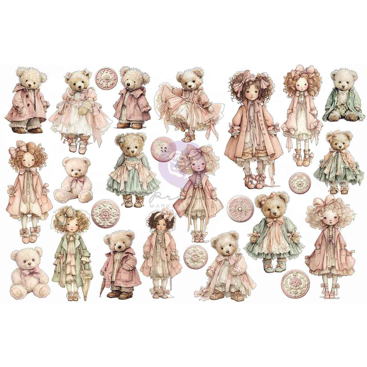 Buttons & Keepsakes Collection Ephemera - Cherished Companions | 52 pcs | Frank Garcia | Prima Marketing Inc