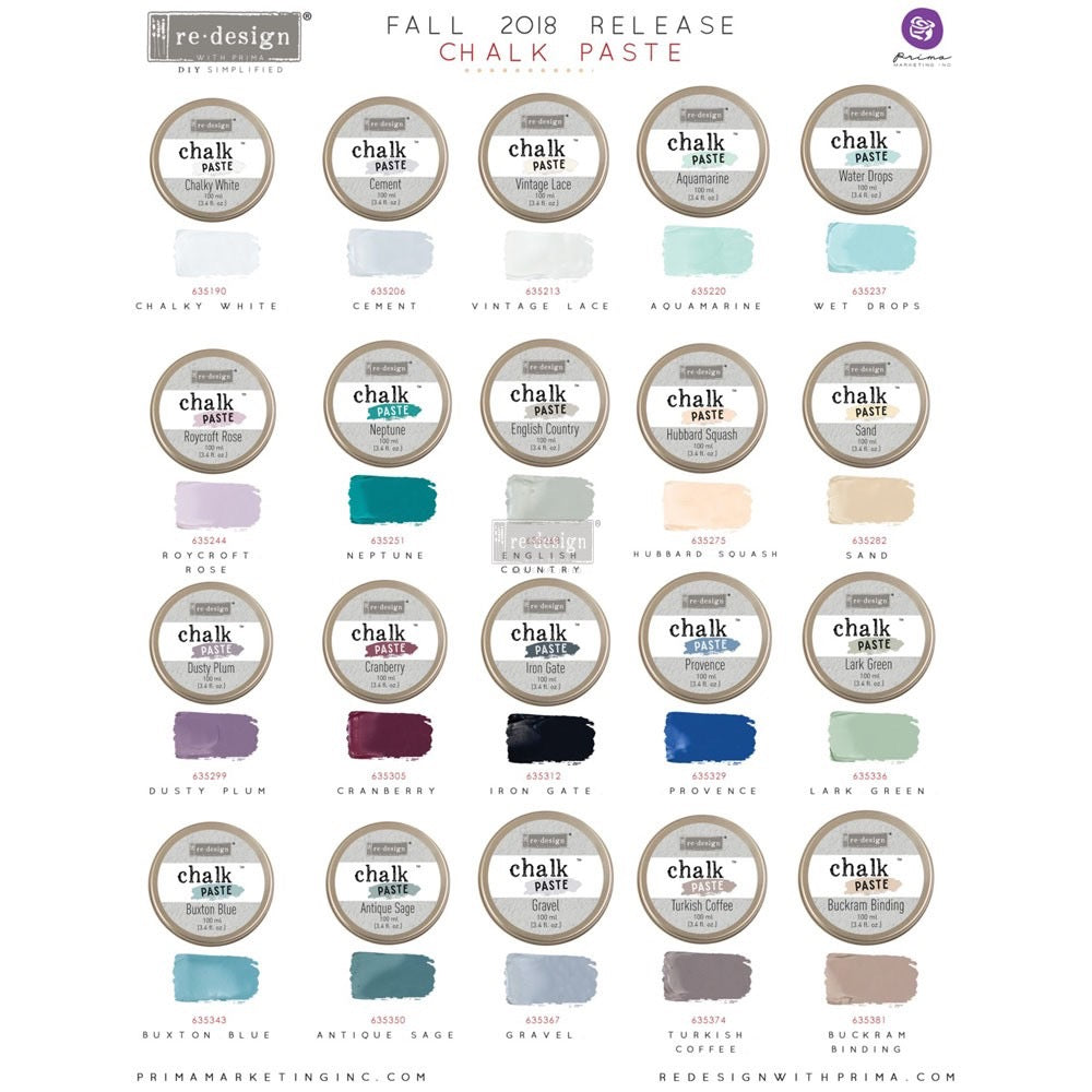 Chalk Paste - Cranberry | Natural Finish (3.4 oz) | Redesign with Prima