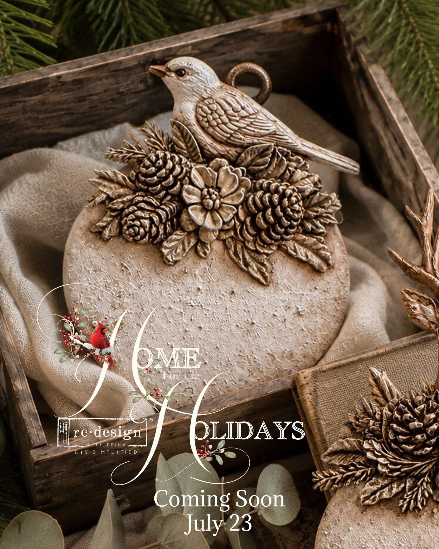 Decor Moulds® - Evergreen Antler Emblem