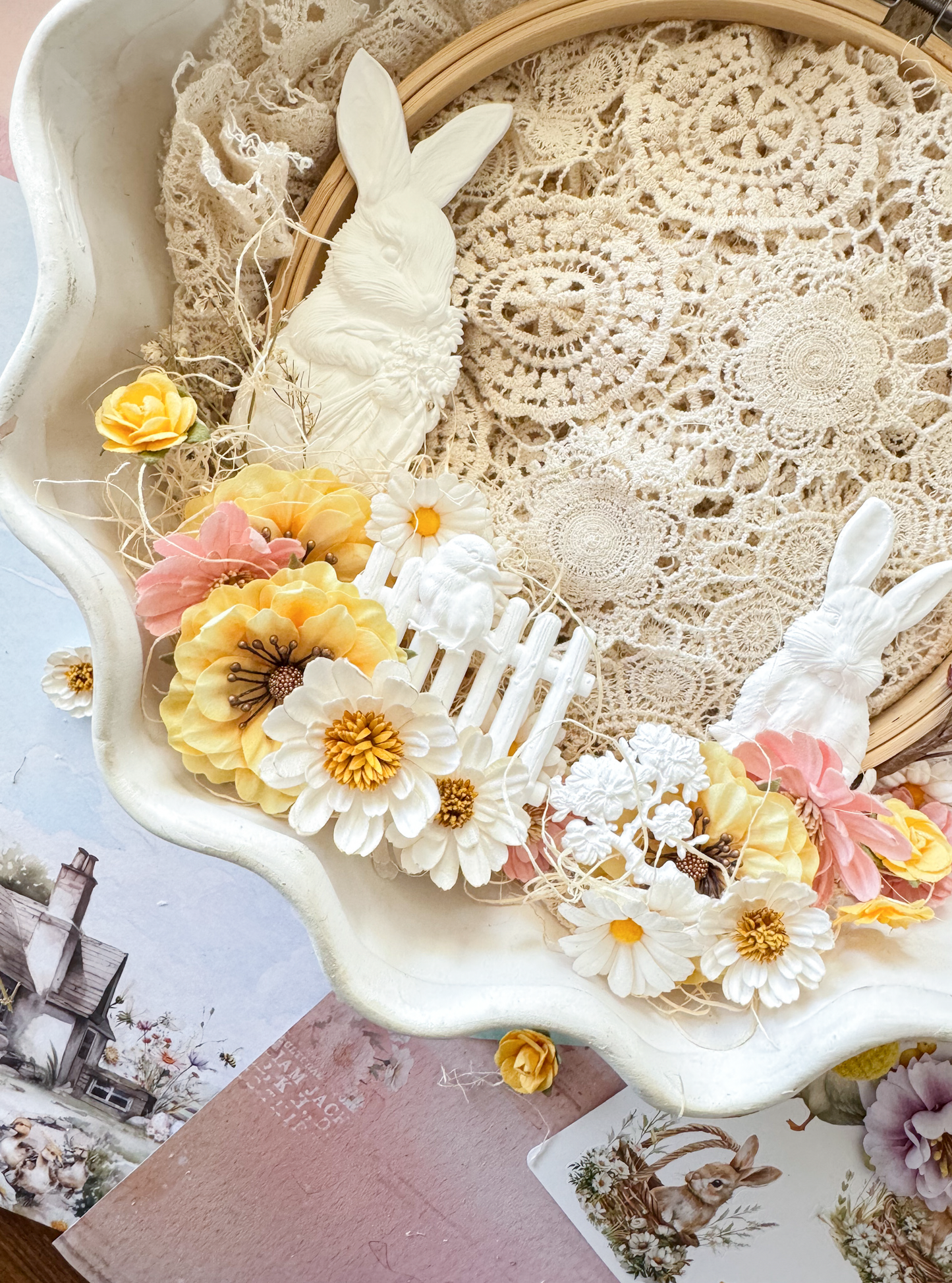Among the Wildflowers Collection Flowers - Honey Bloom, 7 pcs | Three Girls Tale | Prima Marketing, Inc