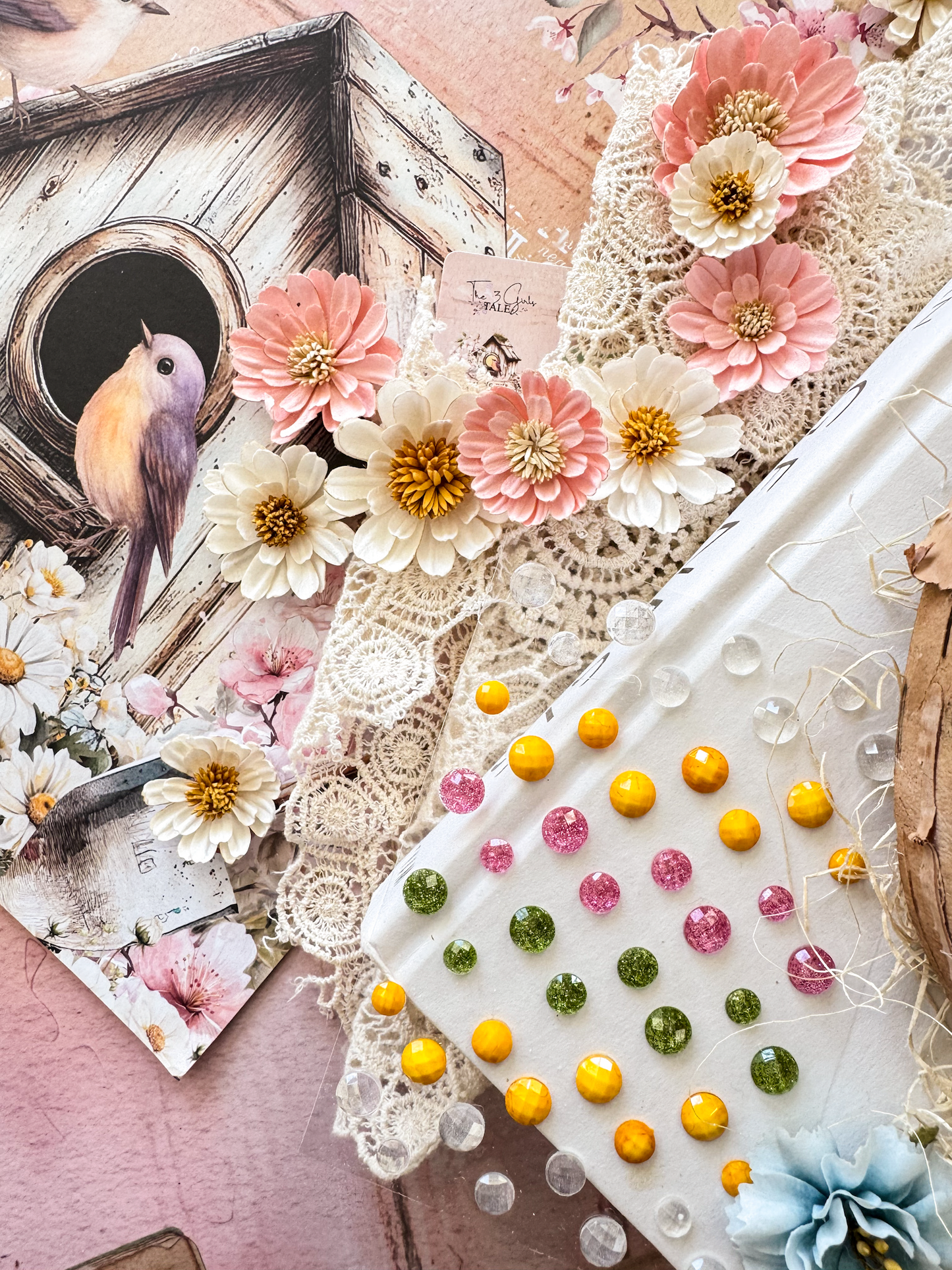 Among the Wildflowers Collection Flowers - Spring Twig, 22 pcs | Three Girls Tale | Prima Marketing Inc