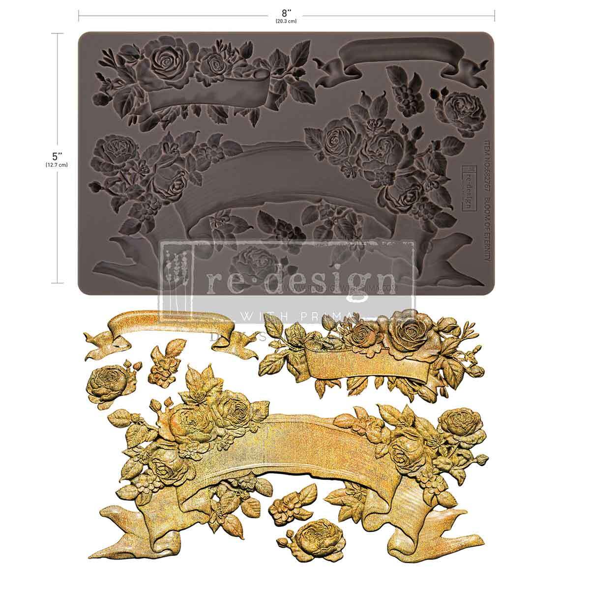 Decor Mould® - Bloom of Eternity | 5” x 8” x 8mm | Redesign with Prima