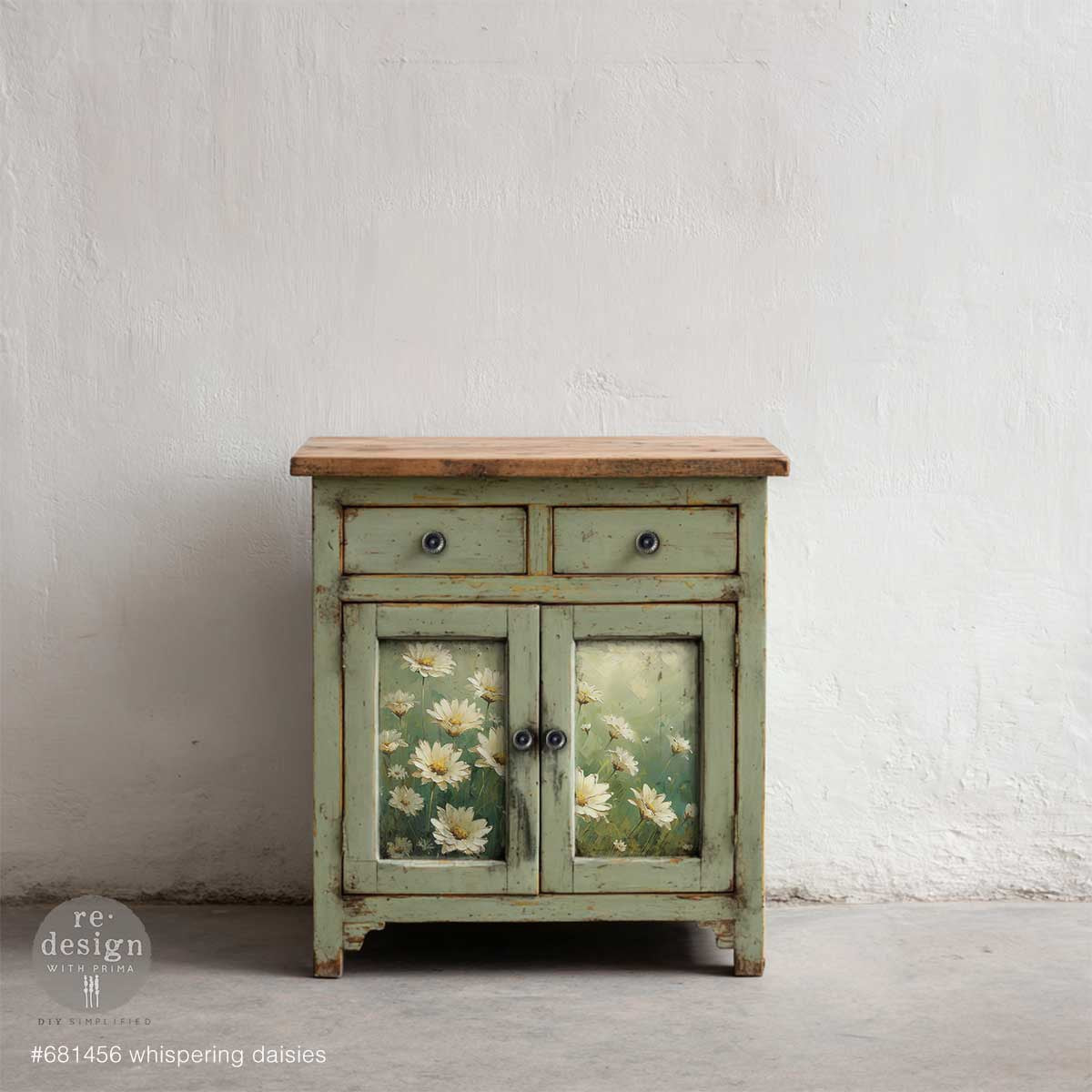 A3 Decoupage Fiber - Whispering Daisies | 11.7"x16.5" | Redesign with Prima
