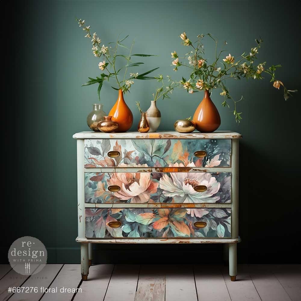 A1 Decoupage Fiber - Floral Dream | 24.1”x33.1” | Redesign with Prima