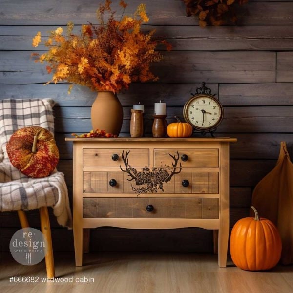 Decor Stencil - Wildwood Cabin | 9”x12” | Redesign with Prima