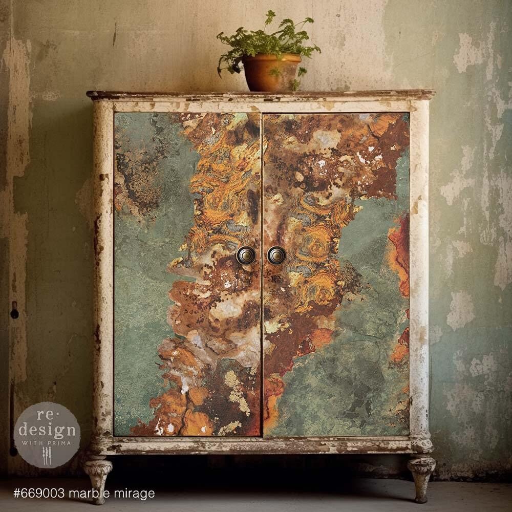 A1 Decoupage Fiber - Marble Mirage | 23.4” x 33.1” | Redesign with Prima