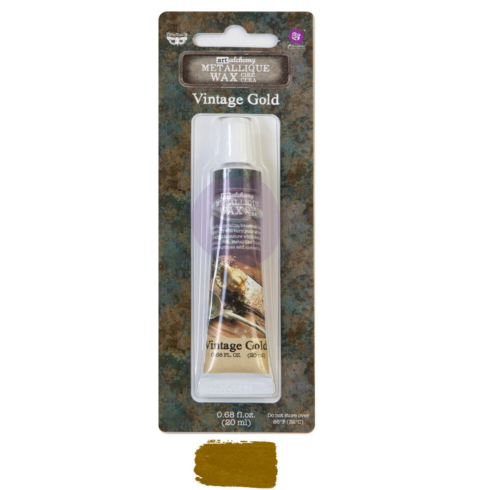 Metallic Wax - Vintage Gold | Finnabair| 20ml | Redesign with Prima |