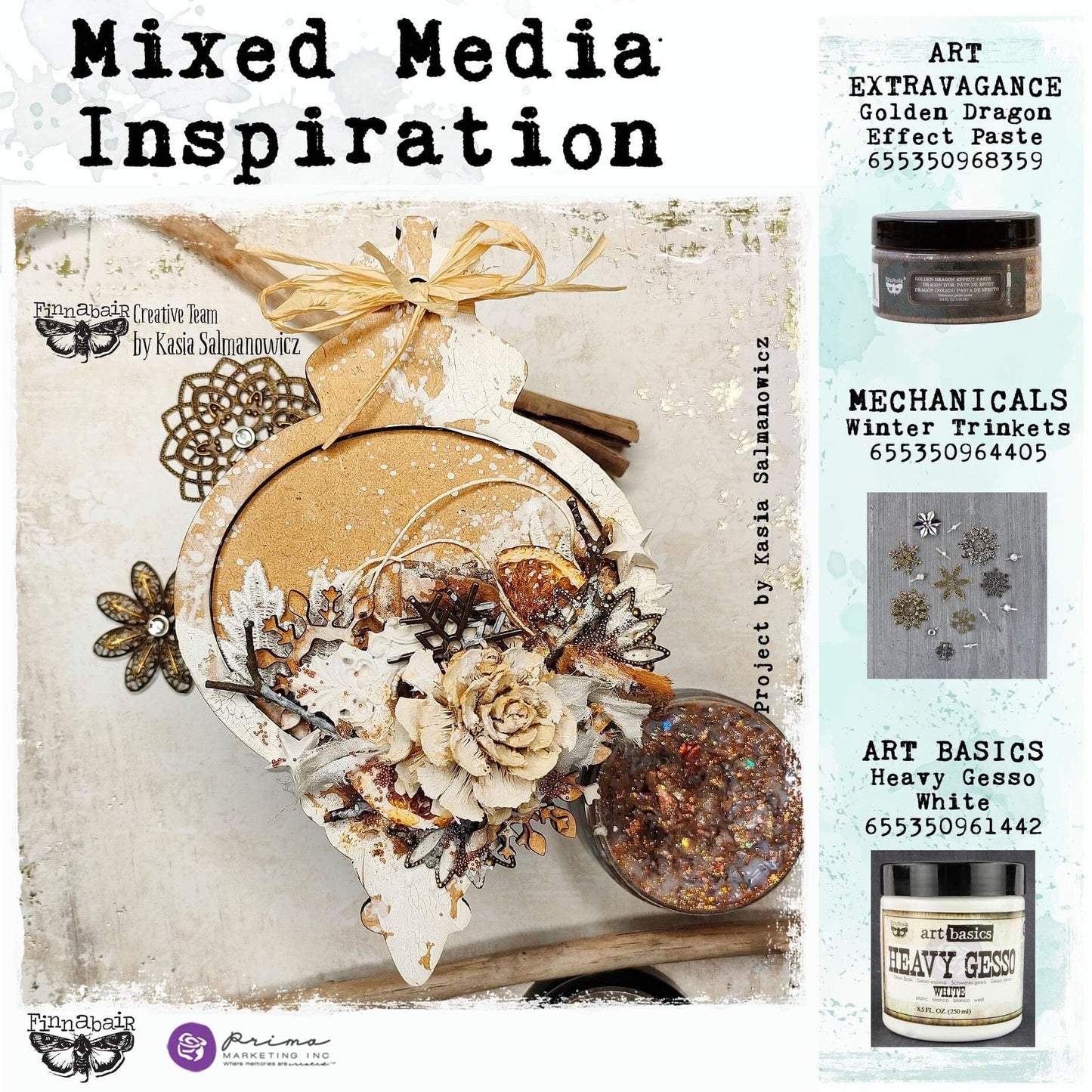 Jewel Effect Paste - Golden Dragon | Art Extravagance | 1 Tin, 100ml | Redesign with Prima