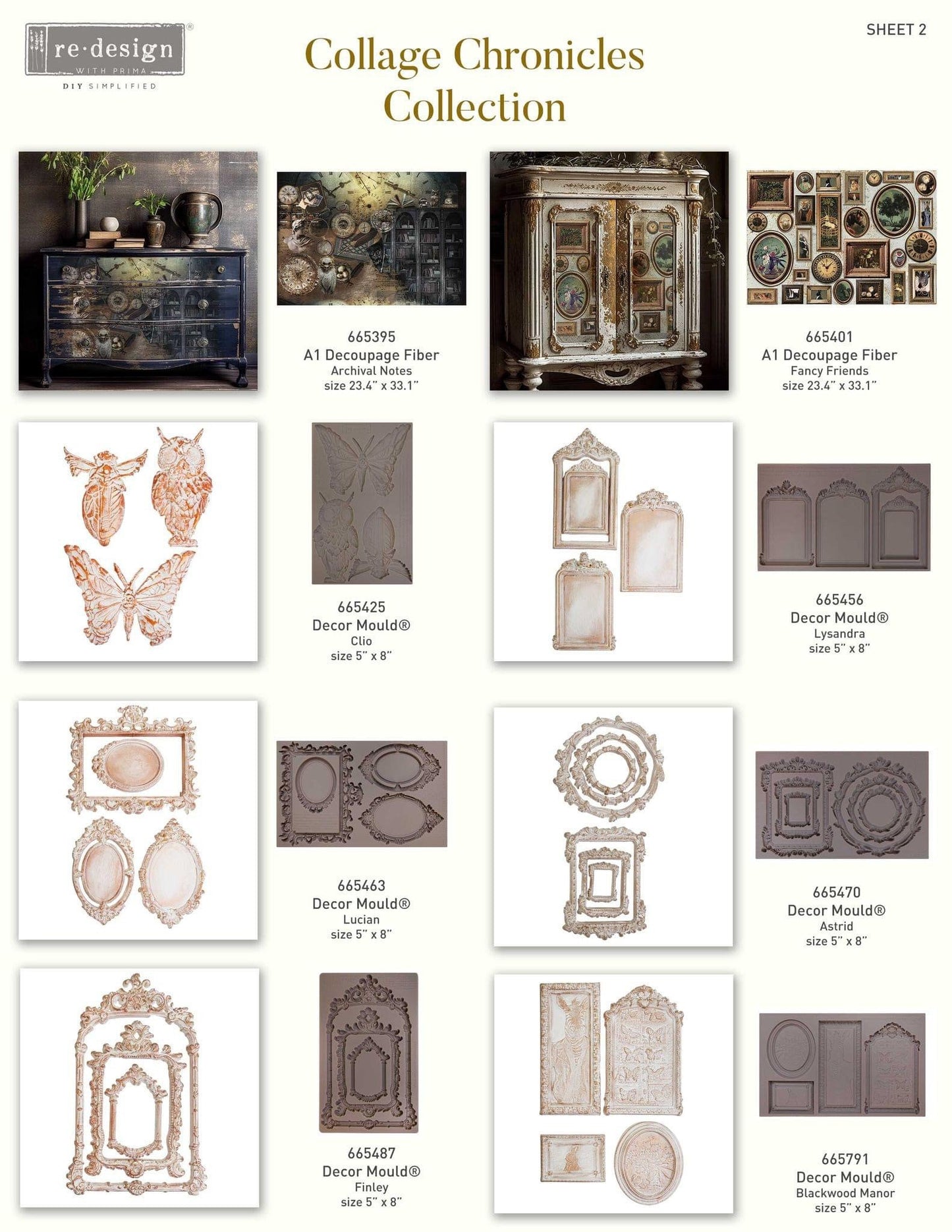 Lysandra | Decor Mould | 1pc, 5”x8”x8mm | Redesign with Prima