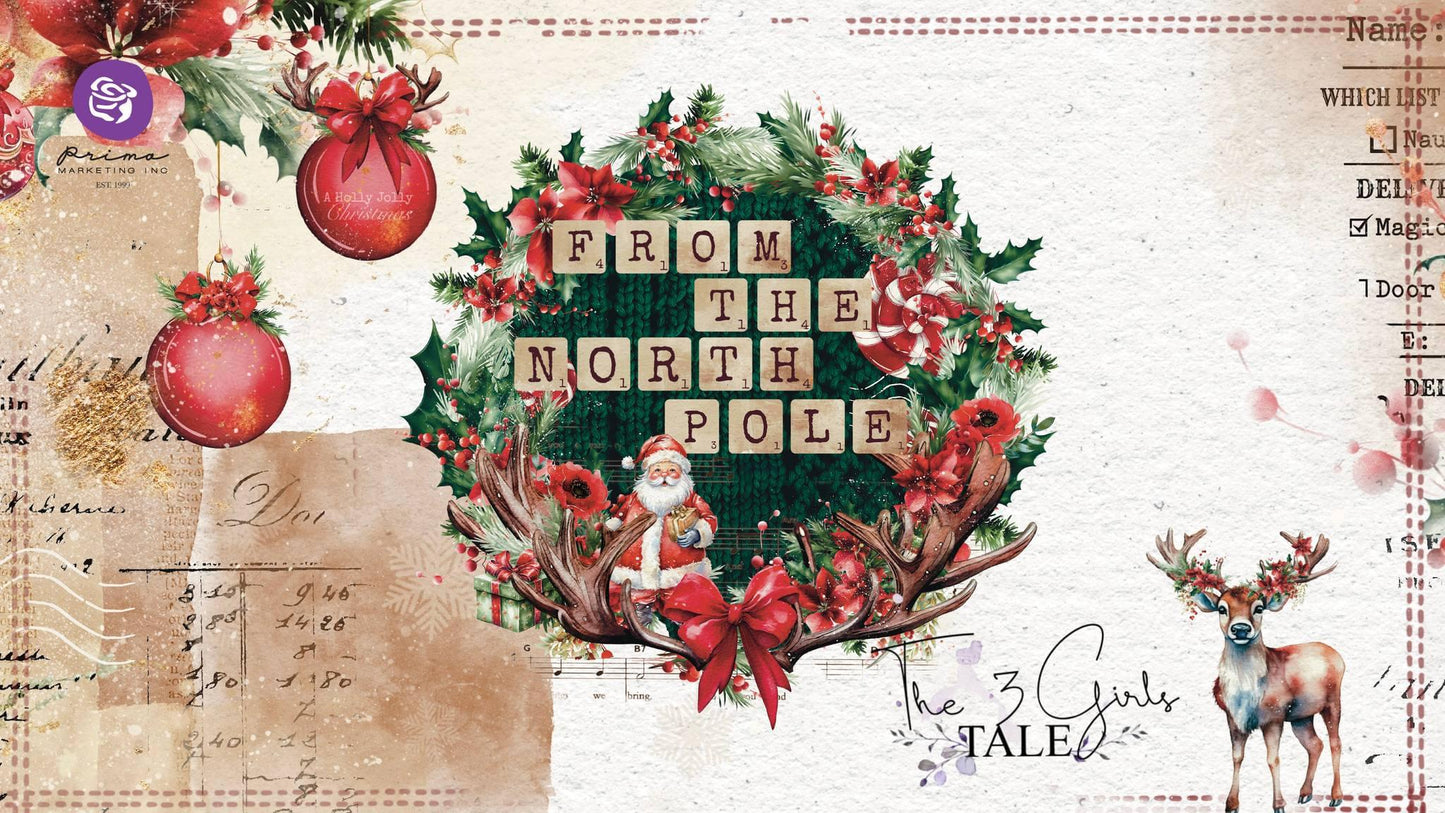 From the North Pole Decor Mould - Letters From Santa | 1 pc, 5”x8” | Wax Seal Design | Prima Marketing Inc