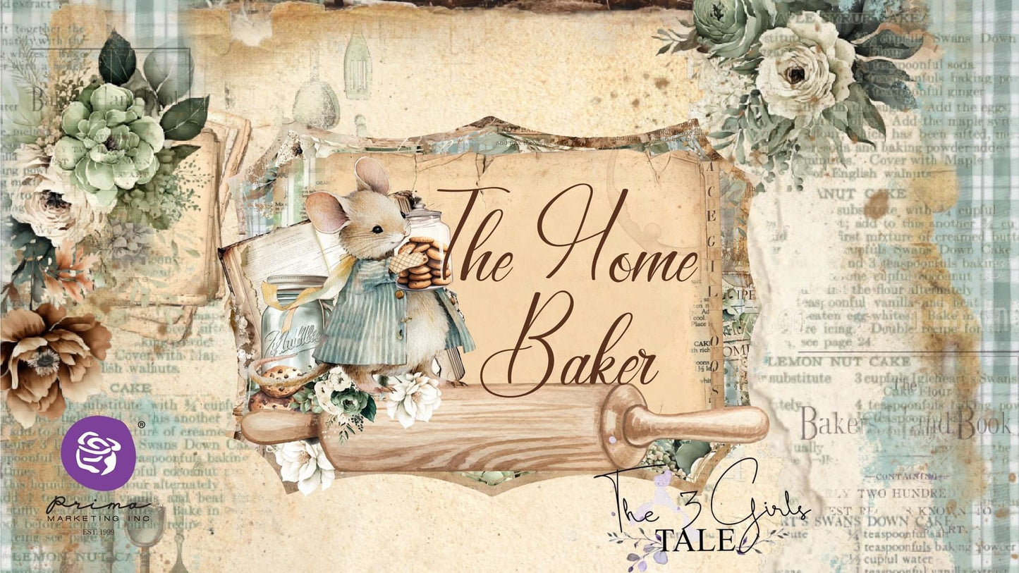 The Home Baker Collection Flowers - Caramel Delight, 6 pcs | Three Girls Tale |Prima Marketing Inc