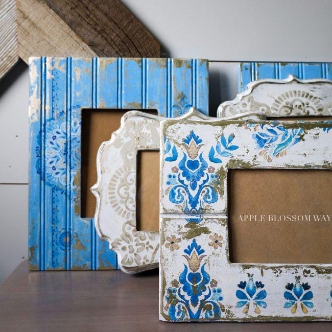 Mini Decor Transfers® - Artisinal Tile | Turquoise | 6"x12"-3 sheets | Redesign with Prima