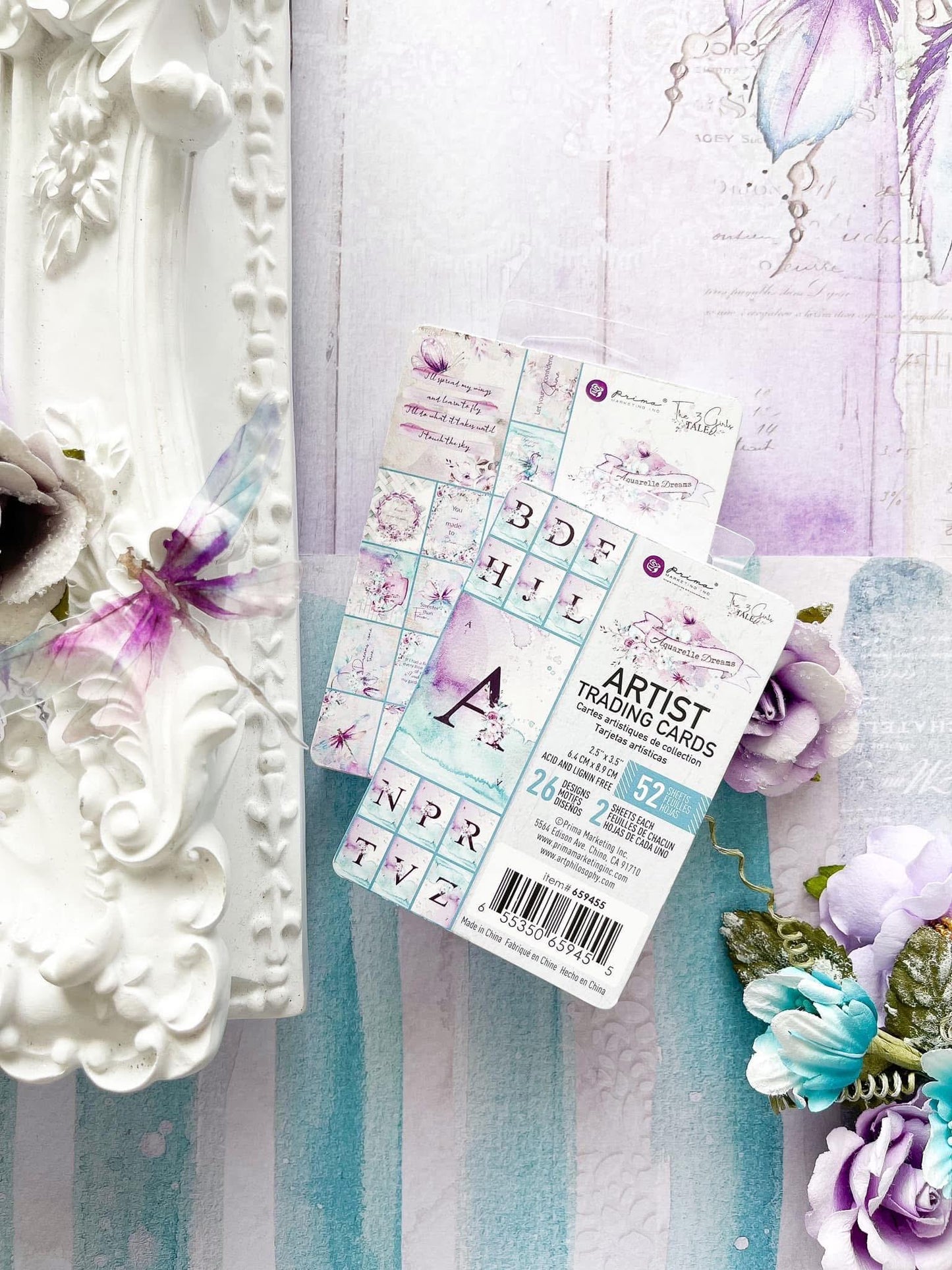 Aquarelle Dreams Mini Decor Mould® | 3.5”x4.5” mould | Three Girls Tale | Prima Marketing Inc