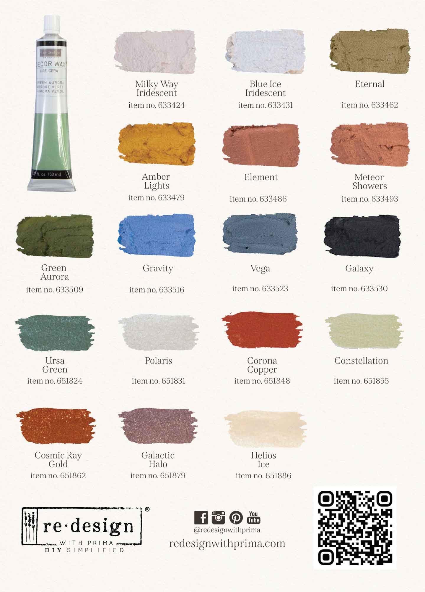 Decor Wax - Helios Ice Metallic | 1.69oz (50ml) | Redesign with Prima