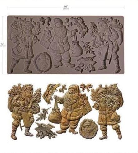 Decor Mould® - Santa’s Holiday Cheer | 5”x10”x8mm | Redesign with Prima