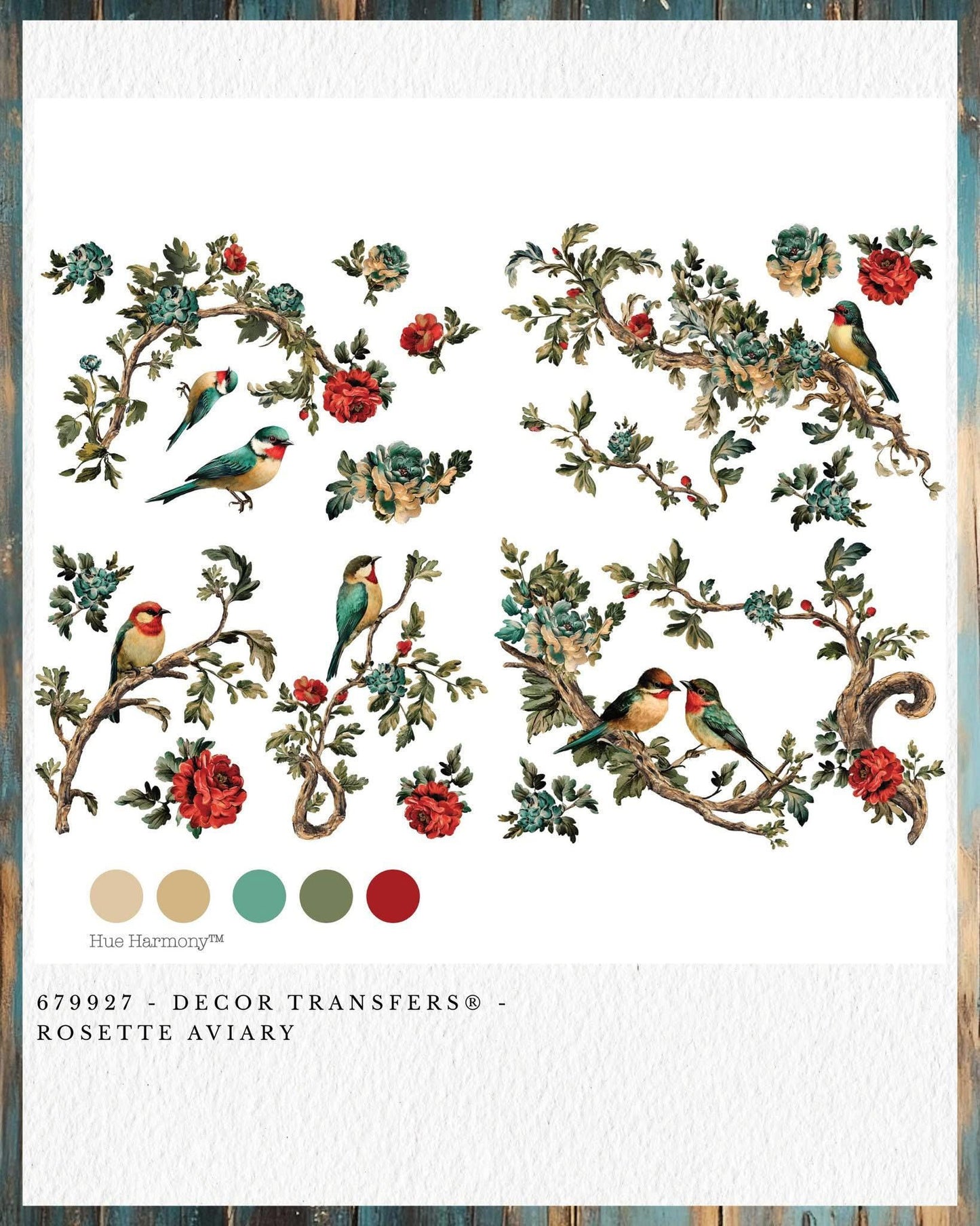 Large Decor Transfers® - Rosette Aviary | 24”x35” | Redesign with Prima