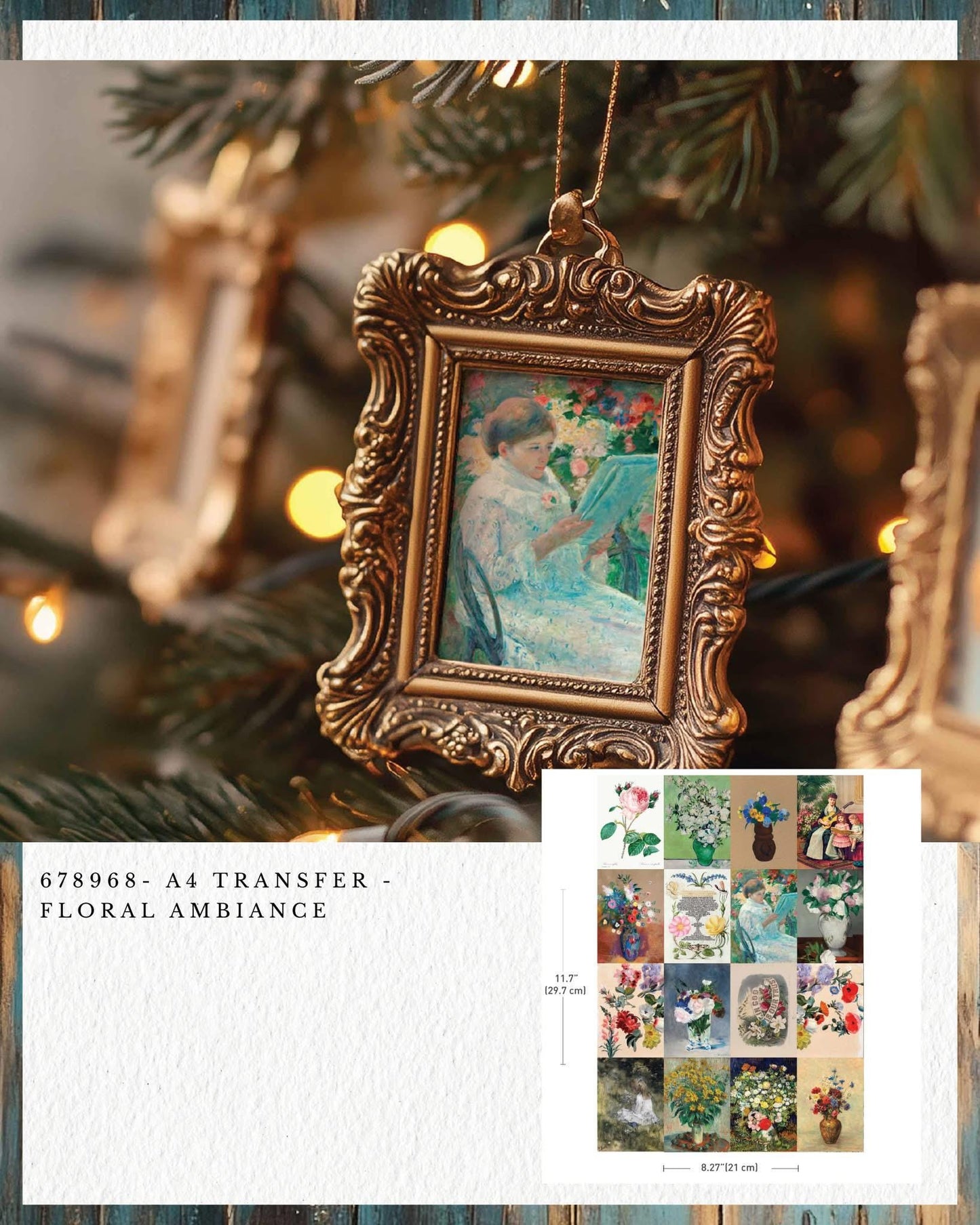 Mini Decor Transfers® - Floral Ambience | A4 Size | 1 sheet, 8.27 x 11.7” | Redesign with Prima