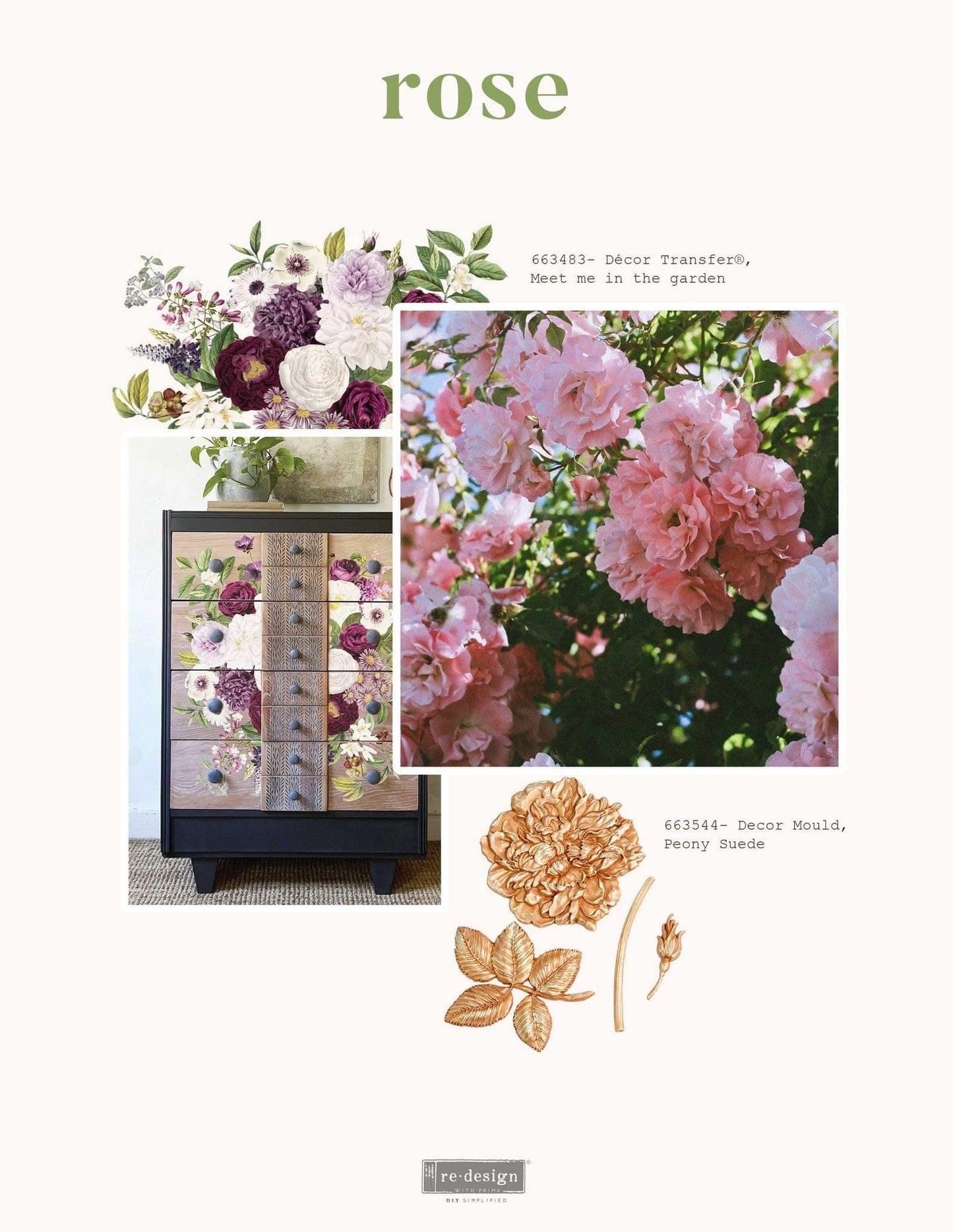 Decor Mould® - Peony Suede | 5”x8” | Redesign with Prima