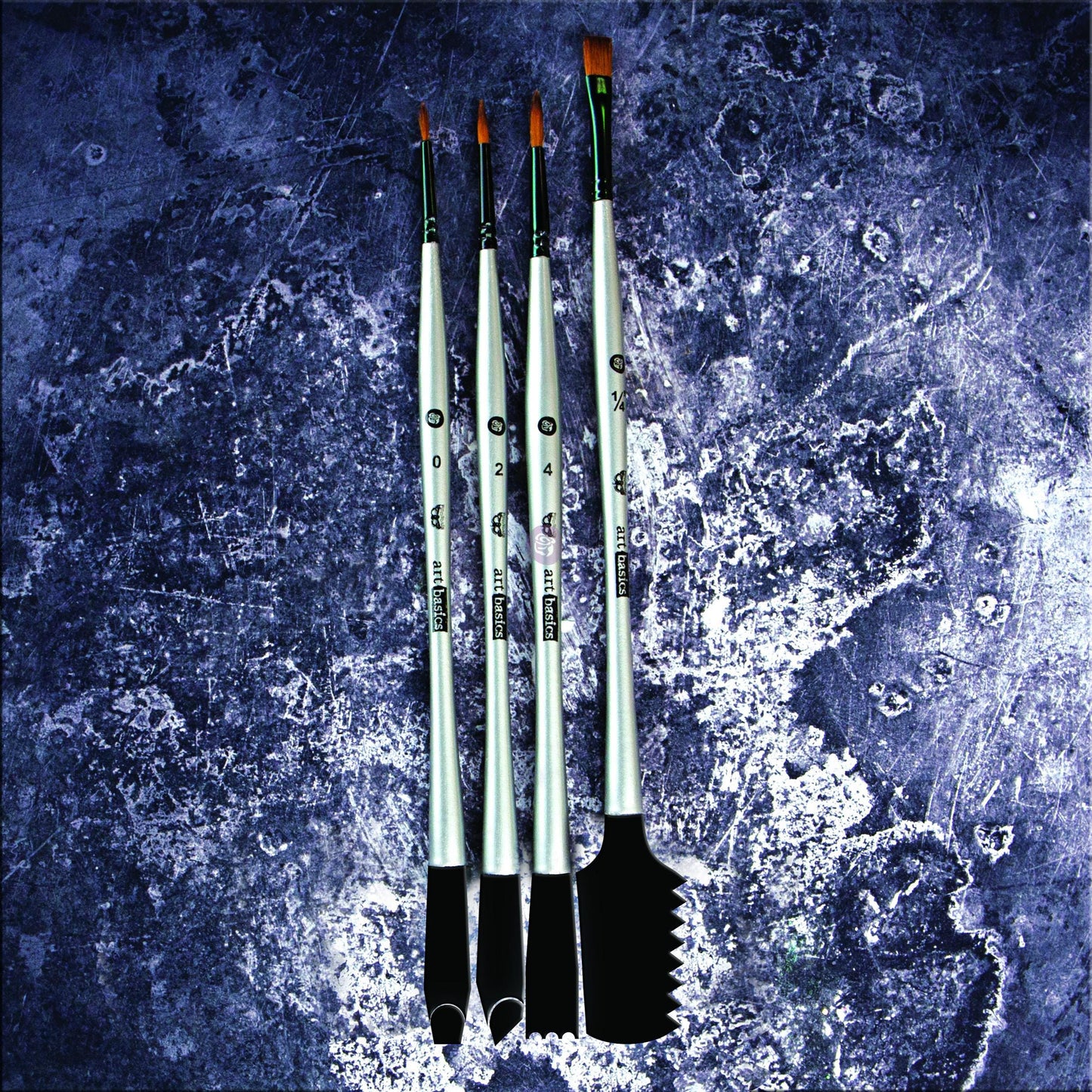 Brush Set: Double-Sided Texture Set 2 | 4 pieces | Finnabair | Redesign with Prima