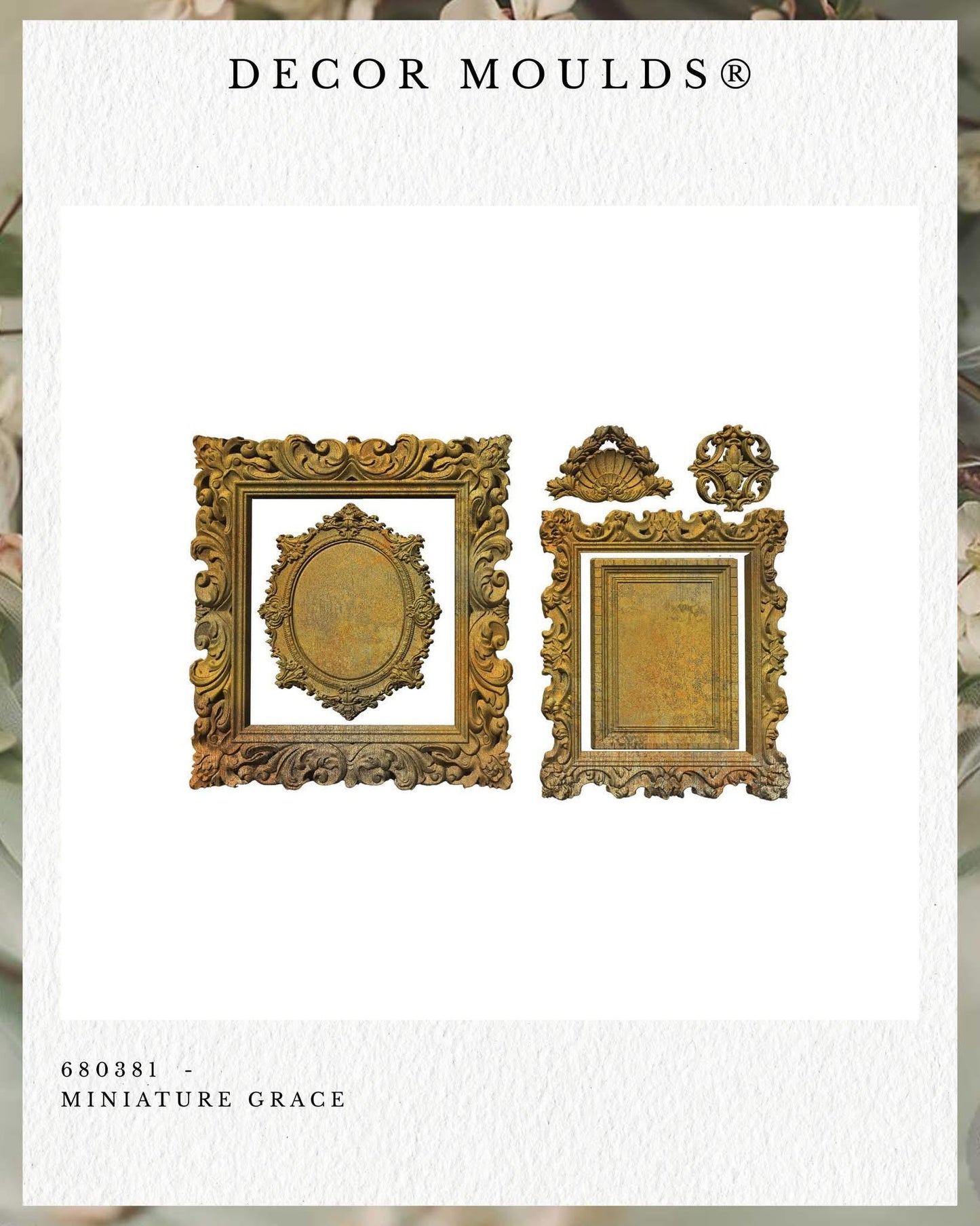 Miniature Grace Decor Moulds® | 5”x8”x8mm | Small Frame | Redesign with Prima