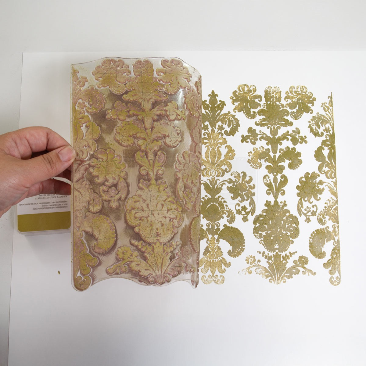 Decor Stamp - Stamped Damask | 1 pc, 12”x12” | Reduced Price | Redesign with Prima