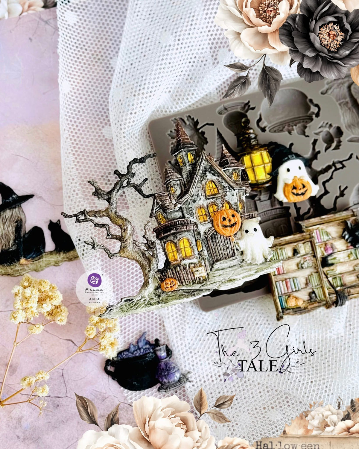 Bewitched Collection A4 Transfer | Three Girls Tale | Prima Marketing, Inc.