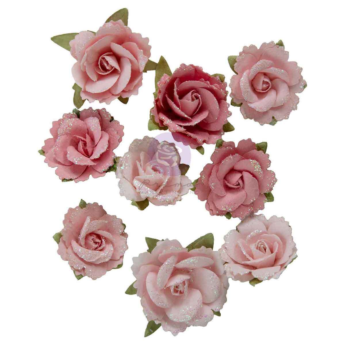 Buttons & Keepsakes Collection Flowers - Enveloped Roses, 9 pcs | Frank Garcia | Prima Marketing Inc