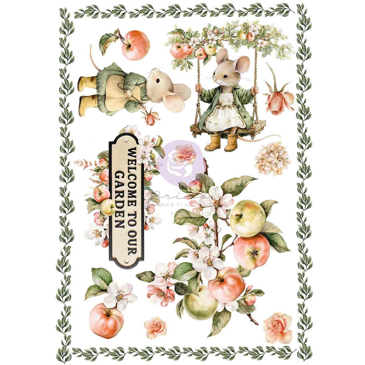Homegrown Collection - A4 Transfer | 1 sheet, 8.3 x 11.7” | Three Girls Tale | Prima Marketing Inc