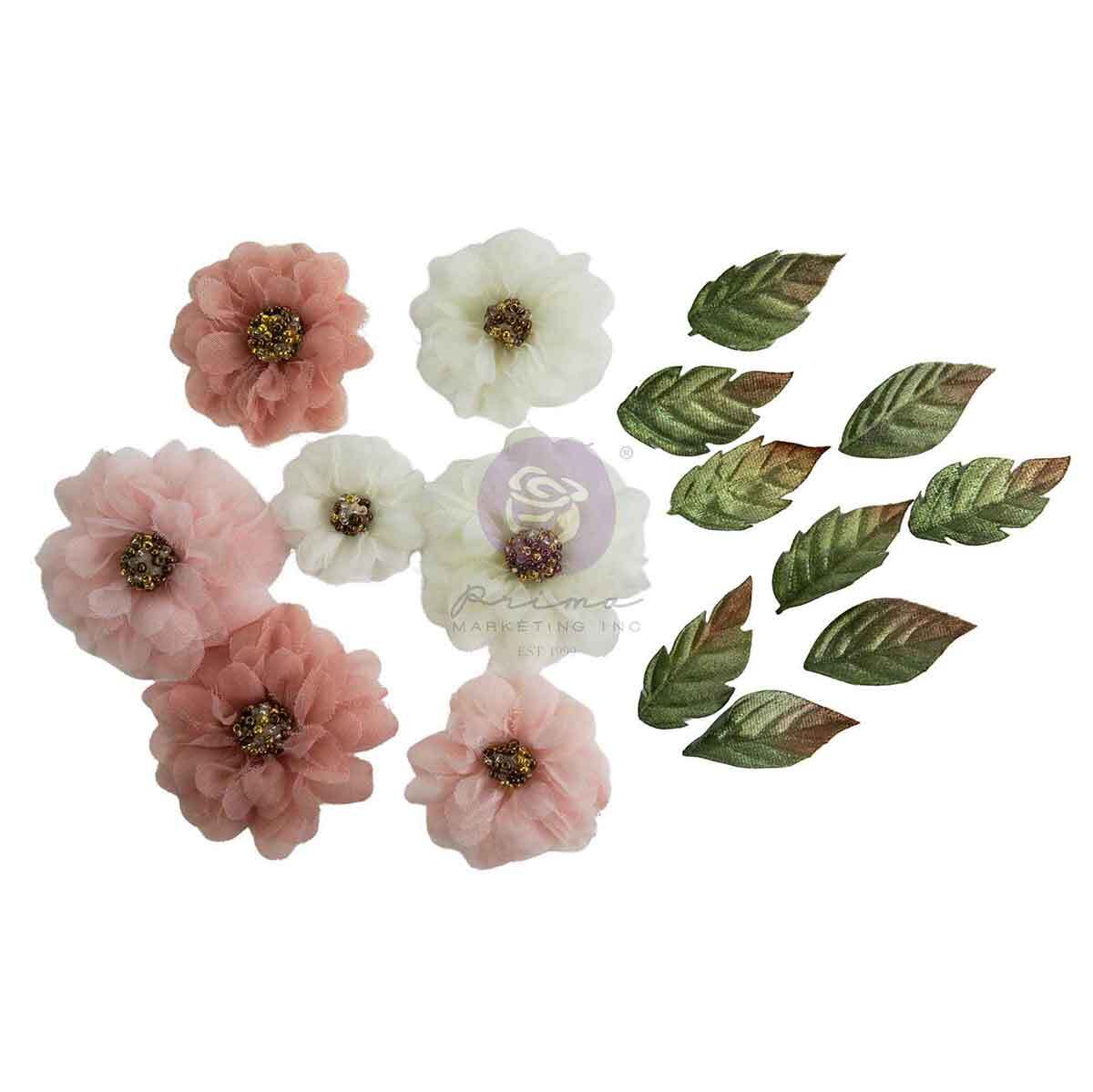 Buttons & Keepsakes Collection Flowers - Sheer Beauties, 14 pcs | Frank Garcia | Prima Marketing Inc