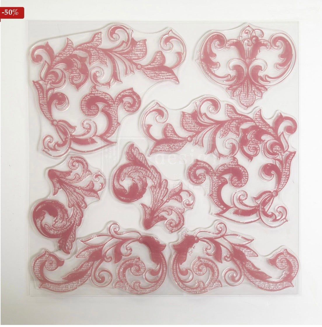 Decor Stamp - Elegant Scrolls | 1 pc, 12”x12” | Reduced Price | Redesign with Prima