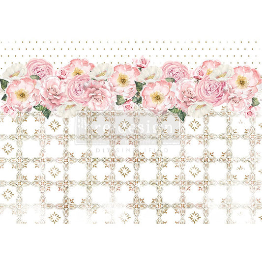A3 Decoupage Rice Paper - Tranquil Bloom | 1 sheet, 11.5"x16.25" | Redesign with Prima