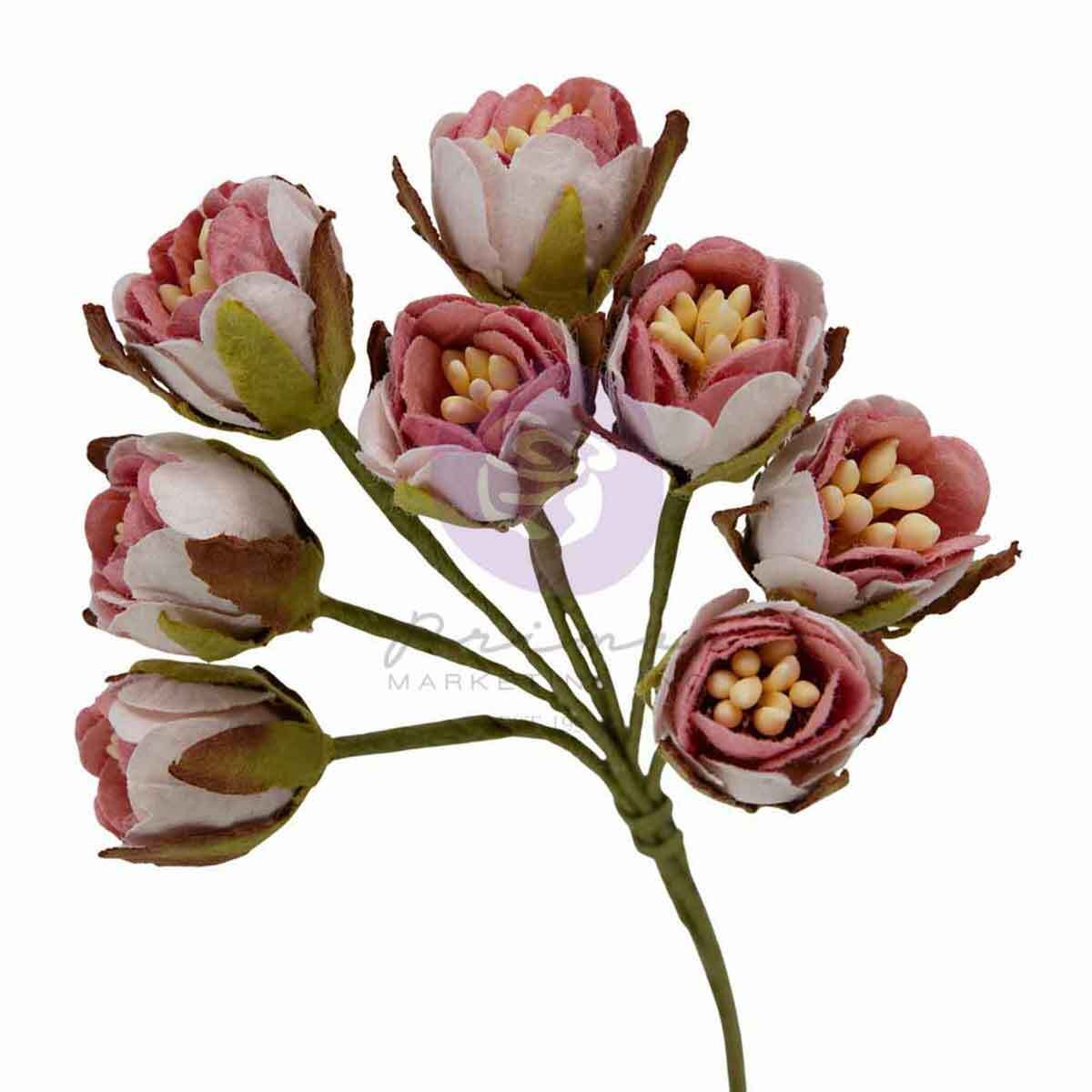 Buttons & Keepsakes Collection Flowers - Tattered Millinery, 8 pcs | Frank Garcia | Prima Marketing Inc
