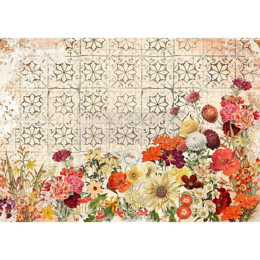 A3 Decoupage Rice Paper - Twilight Field | 1 sheet, 11.5"x16.25" | Redesign with Prima