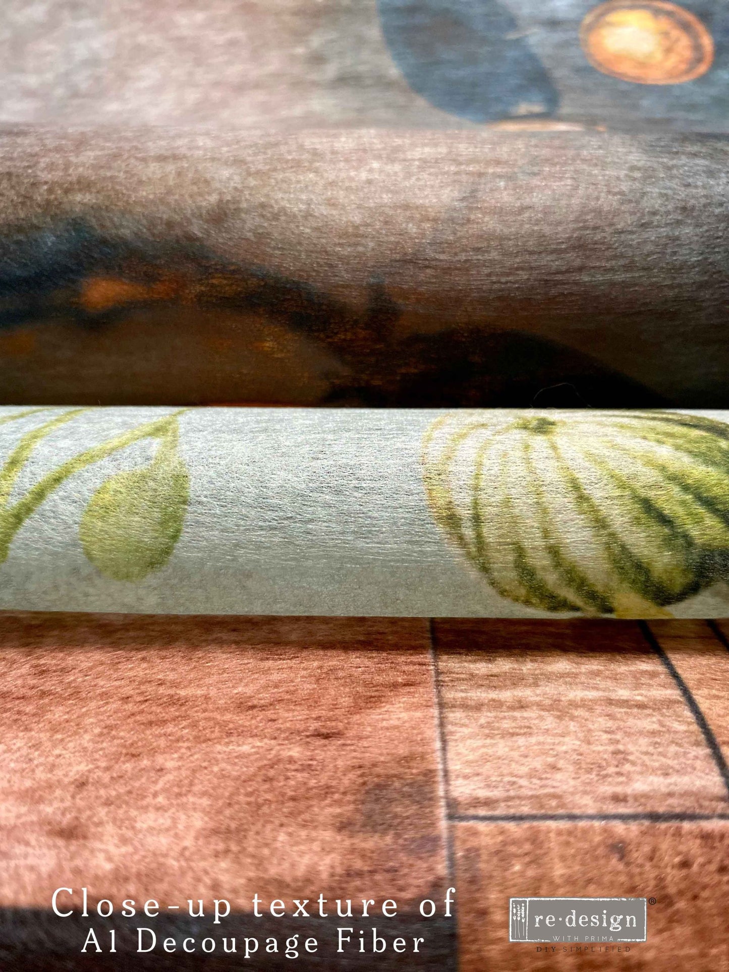 A1 Decoupage Fiber - Rustic Blue Rust | 1 sheet, 23.4”x33.1” | Redesign with Prima