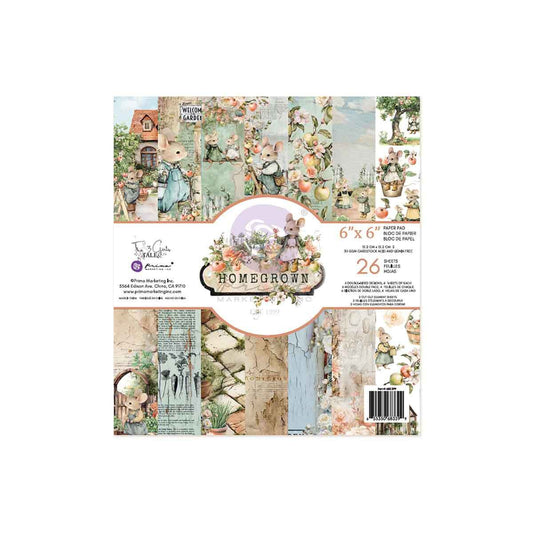 Homegrown Collection - 6x6 Paper Pad, 26 sheets | Three Girls Tale | Prima Marketing Inc