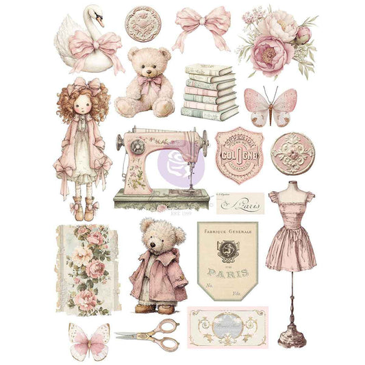 Buttons & Keepsakes Collection - A4 Transfer | 1 sheet, 8.3 x 11.7” | Frank Garcia | Prima Marketing Inc
