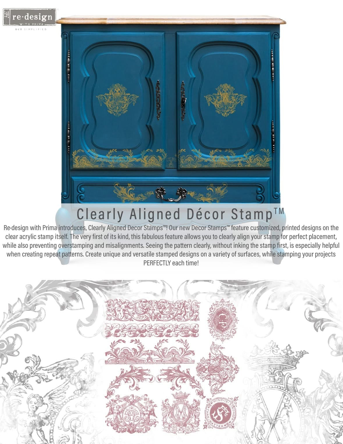Decor Stamp - Chateau de Saverne | 1 pc, 12”x12” | Reduced Price | Redesign with Prima