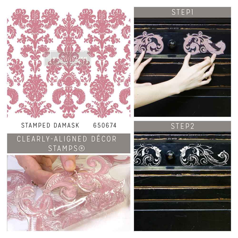 Decor Stamp - Stamped Damask | 1 pc, 12”x12” | Reduced Price | Redesign with Prima