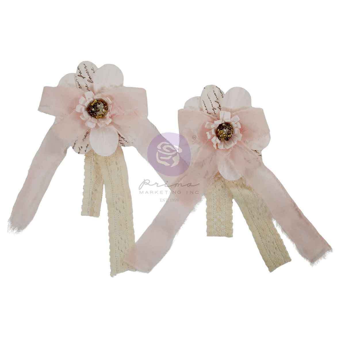 Buttons & Keepsakes Collection Flowers - Elegant Fleurs, 2 pcs | Frank Garcia | Prima Marketing Inc