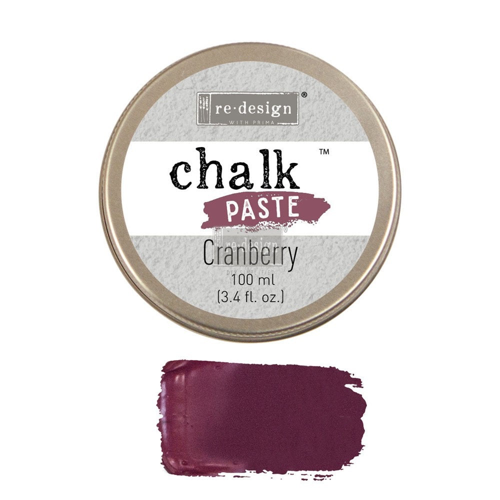 Chalk Paste - Cranberry | Natural Finish (3.4 oz) | Redesign with Prima