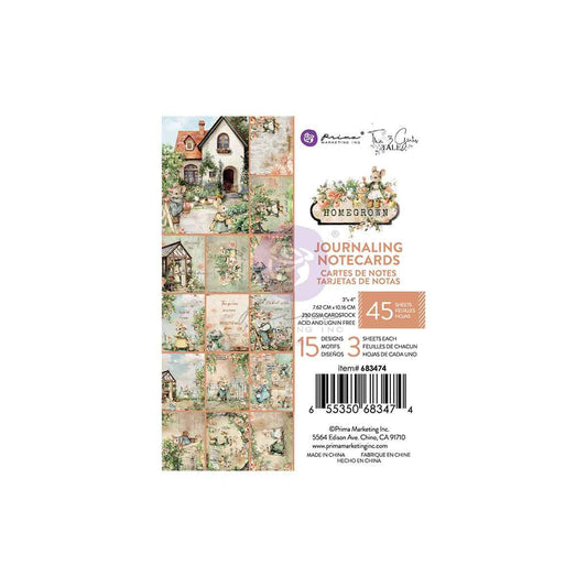 Homegrown Collection - 3” x 4” Journaling Cards | Three Girls Tale | Prima Marketing Inc