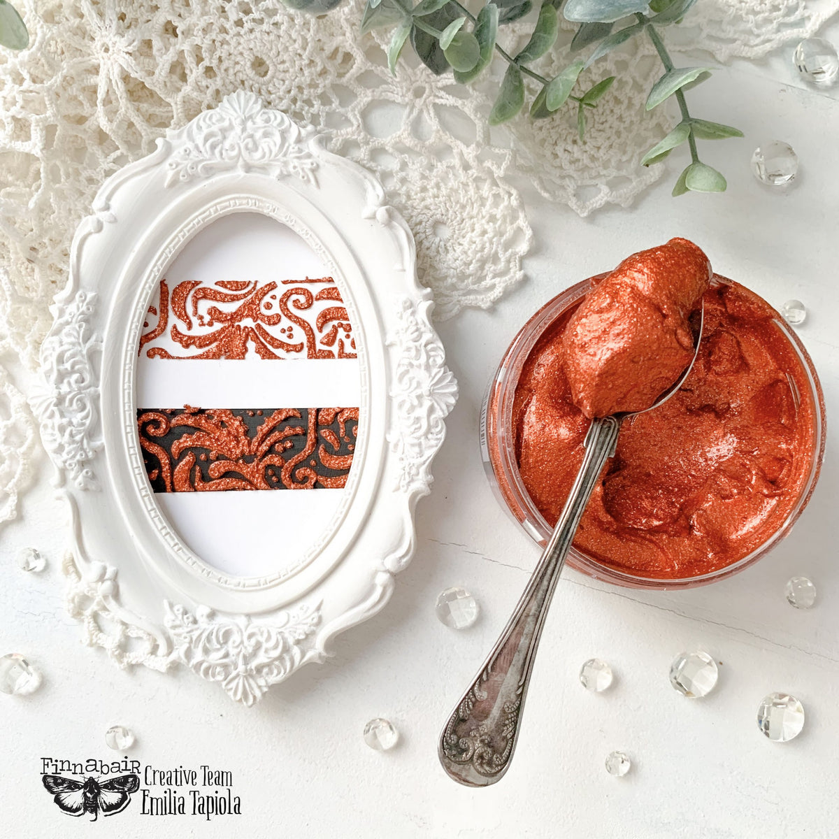 Art Extravagance | Crushed Amber Effect Paste | 1 Jar, 100ml | Redesign with Prima