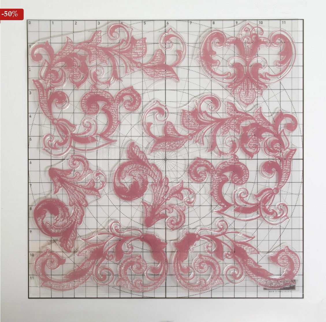 Decor Stamp - Elegant Scrolls | 1 pc, 12”x12” | Reduced Price | Redesign with Prima