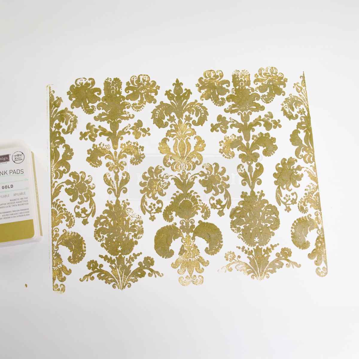 Decor Stamp - Stamped Damask | 1 pc, 12”x12” | Reduced Price | Redesign with Prima