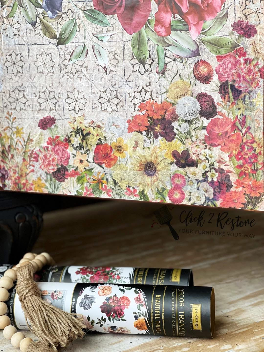 A3 Decoupage Rice Paper - Tranquil Bloom | 1 sheet, 11.5"x16.25" | Redesign with Prima